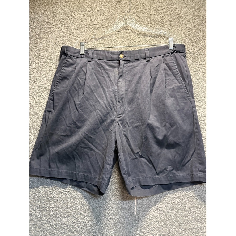 Haggar Size 38 Cotton Men's Shorts Dark Blue Casual Preppy